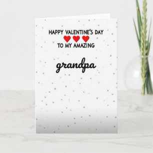 Happy Dotted Valentines Day Grandpa Card