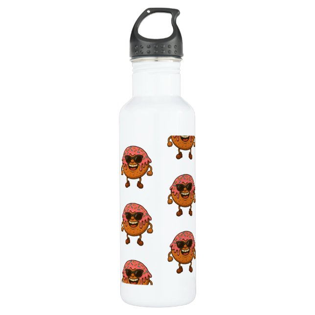 Happy Doughnuts 710 Ml Water Bottle (Front)