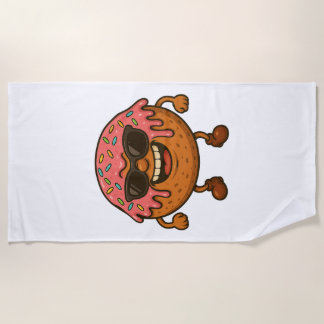 Happy Doughnuts Beach Towel