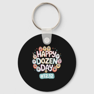 Happy Dozen Day December Vibes 12.12 Funny Egg Cel Key Ring