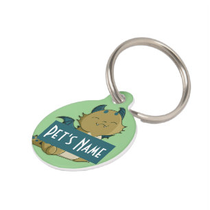 Happy Dragon Customisable Pet Tag