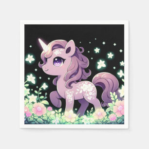 Happy Dreamy Unicorn Baby Shower Napkin