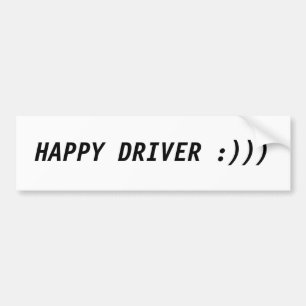 Happy Driver Bumper Sticker