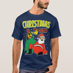Happy drunk party merry funny tipsy Santa Claus Ch T-Shirt