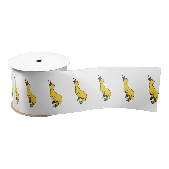 Happy Duck and Butterfly Ribbon Satin Ribbon (Spool)