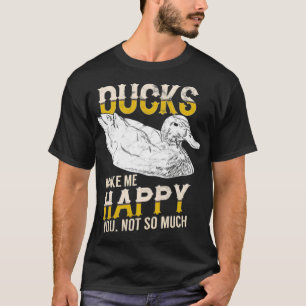 Happy Duck dog print dog  T-Shirt