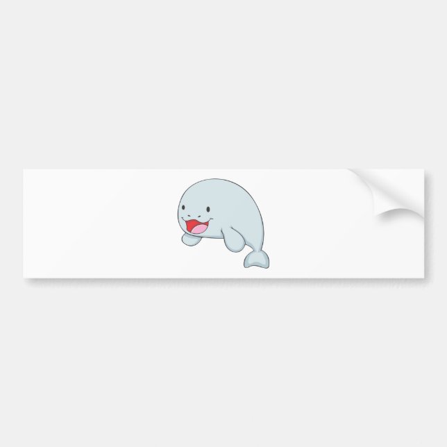 Happy Dugong Bumper Sticker (Front)