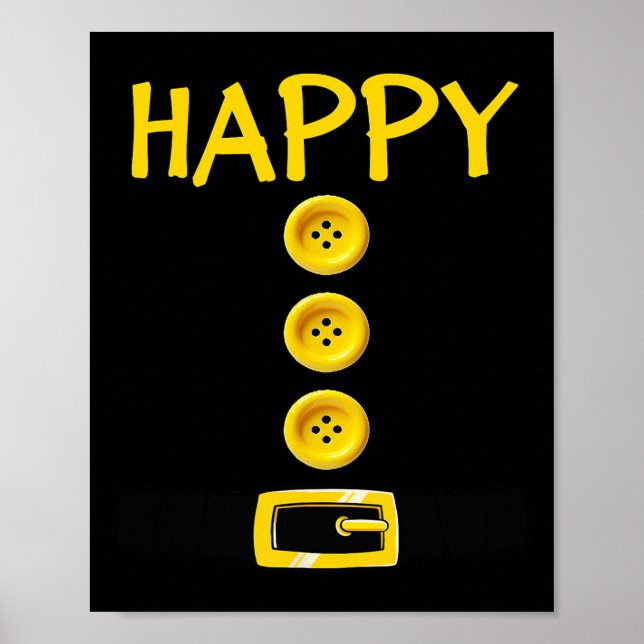 Happy Dwarf Halloween Costume Colour Matching Happ Poster (Front)