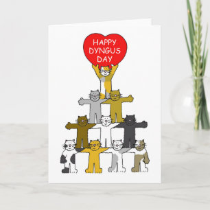 Happy Dyngus Day with romantic cats. Card