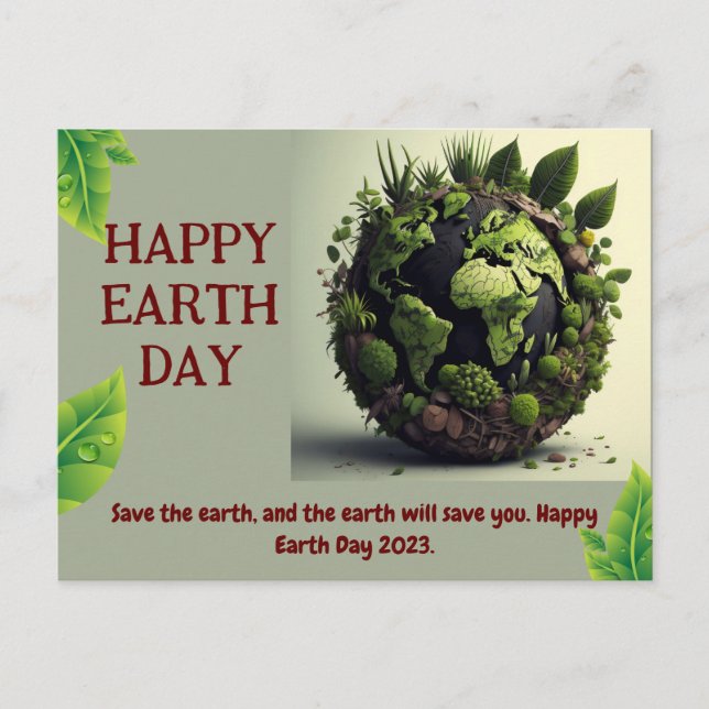 HAPPY EARTH BDAY Postcard (Front)