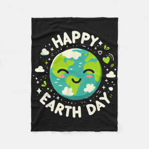Happy Earth Day 2014 Girls Boys Women Men Teacher Fleece Blanket