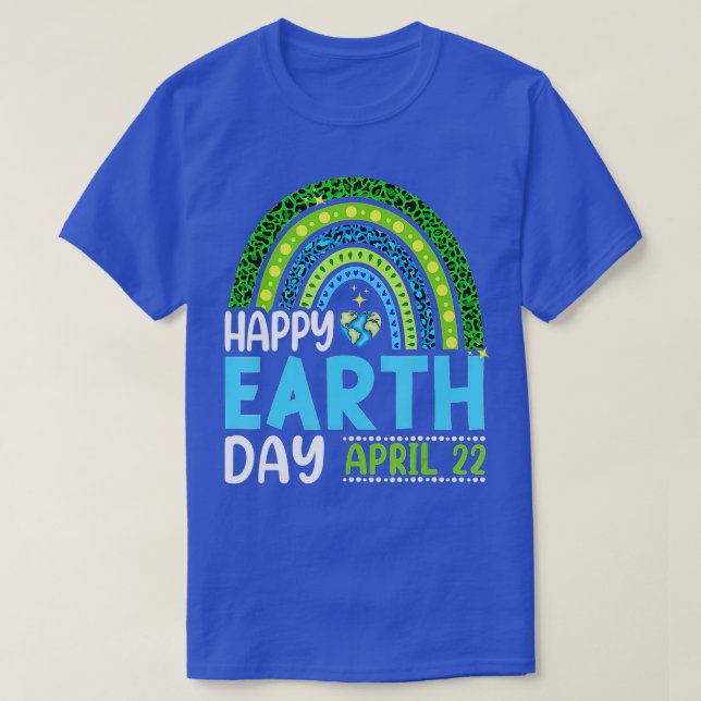 Happy Earth Day 2022 Rainbow Trendy 52nd Anniversa T-Shirt (Design Front)
