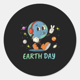 Happy Earth Day 2024 Funny Earth Day Kids Toddler  Classic Round Sticker