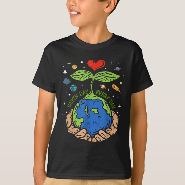 Happy Earth Day 2024 Save Our Planet Cute Earth Da T-Shirt (Front)