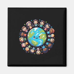 Happy Earth Day 2025 Cool Earth Day Children Kids Magnet