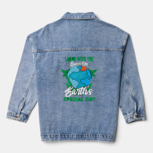 Happy Earth Day 2025 Cute Bow Earth Day Kids Boys Denim Jacket