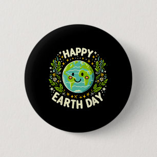 Happy Earth Day 2025 Cute Earth Day Kids Toddler B 6 Cm Round Badge