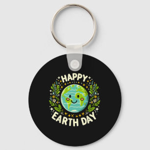 Happy Earth Day 2025 Cute Earth Day Kids Toddler B Key Ring