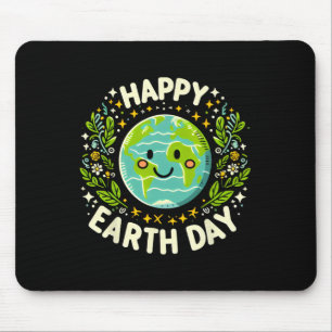 Happy Earth Day 2025 Cute Earth Day Kids Toddler B Mouse Pad