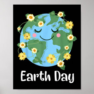 Happy Earth Day 2025 Cute Earth Day Kids Toddler B Poster