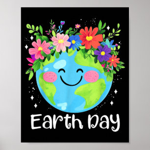Happy Earth Day 2025 Cute Earth Day Kids Toddler B Poster