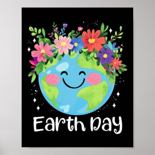 Happy Earth Day 2025 Cute Earth Day Kids Toddler B Poster
