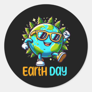 Happy Earth Day 2025 Funny Earth Day Kids Toddler Classic Round Sticker
