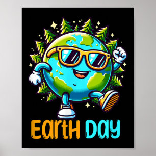 Happy Earth Day 2025 Funny Earth Day Kids Toddler Poster