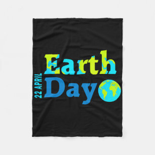 Happy Earth Day 2025 Gifts Earth Day Kids Boys Fleece Blanket