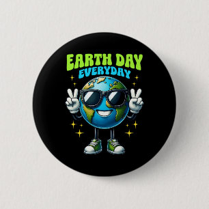 Happy Earth Day 2025 Save The Planet Earth Day Eve 6 Cm Round Badge