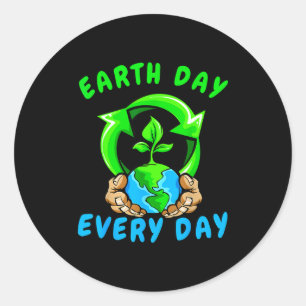 Happy Earth Day 2025 Save The Planet Earth Day Eve Classic Round Sticker