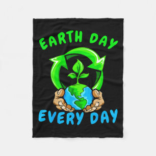 Happy Earth Day 2025 Save The Planet Earth Day Eve Fleece Blanket