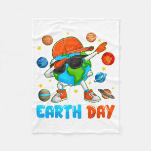 Happy Earth Day 2026 Earth Planet Dab Environment Fleece Blanket