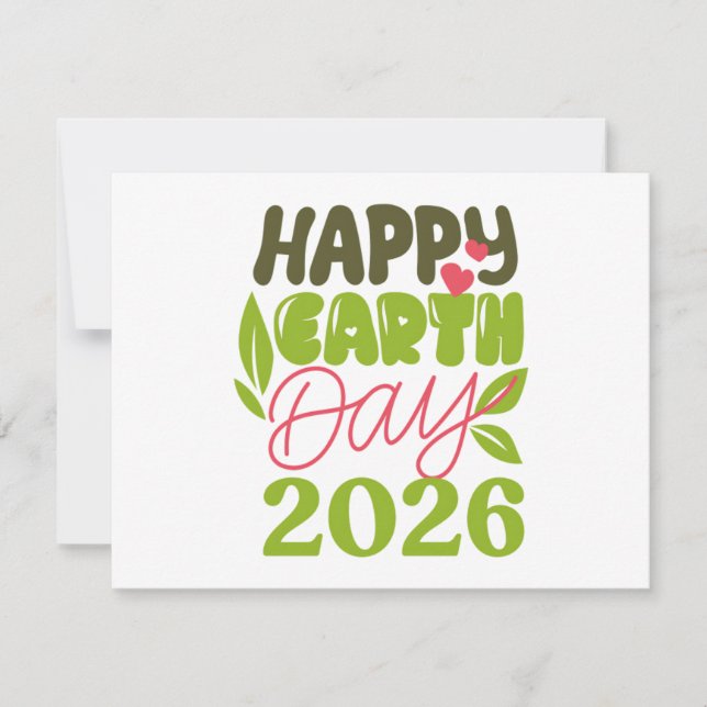 Happy Earth Day 2026 Save The Date (Front)