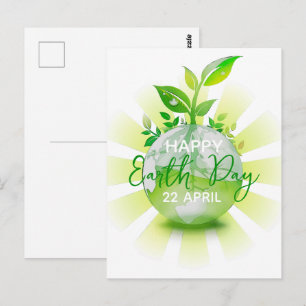  HAPPY EARTH DAY 2026 SAVE THE PLANET POSTCARD