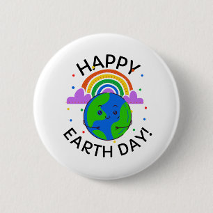 Happy Earth Day 6 Cm Round Badge