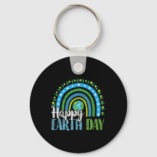 Happy Earth Day - Boho Rainbow Key Ring