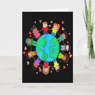 Happy Earth Day Children Around The World Card