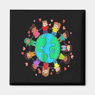 Happy Earth Day Children Around The World Magnet