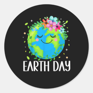 Happy Earth Day Classic Round Sticker