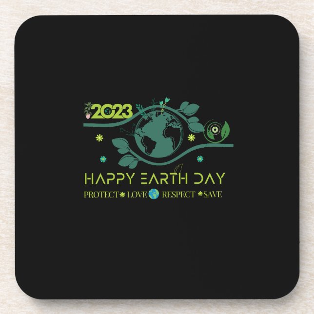 Happy Earth Day   Coaster (Front)