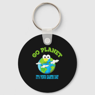 Happy Earth Day Cute  Key Ring