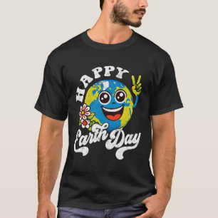 Happy Earth Day Cute Peace Sign Flower T-Shirt