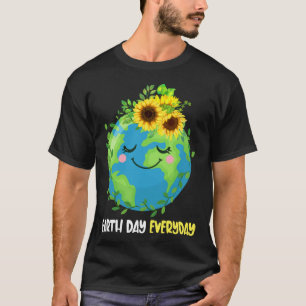 Happy Earth Day Everyday 2023 Earth Sunflower Save T-Shirt