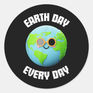Happy Earth Day Green Design For Kids & Toddle Classic Round Sticker
