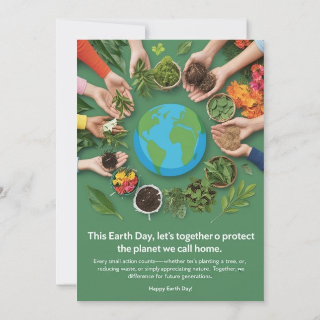 happy earth day  invitation (Back)