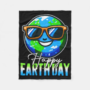 Happy Earth Day Kids Boys Women Men Cool Earth Des Fleece Blanket