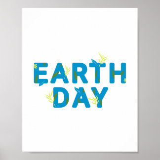 Happy Earth Day Poster–Eco Holiday Gift Poster