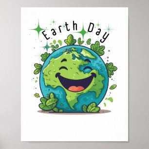 Happy Earth Day Poster–Eco Holiday Gift Poster