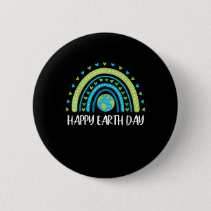 Happy Earth Day Rainbow Cute Earth Day Womens Girl 6 Cm Round Badge